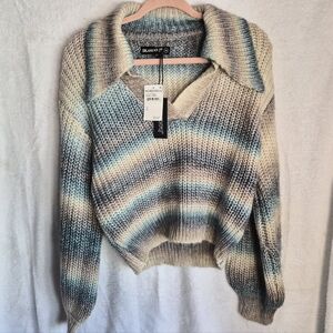 NWT BLANKNYC Women's Striped Sweater XS - Blue and Cream.
